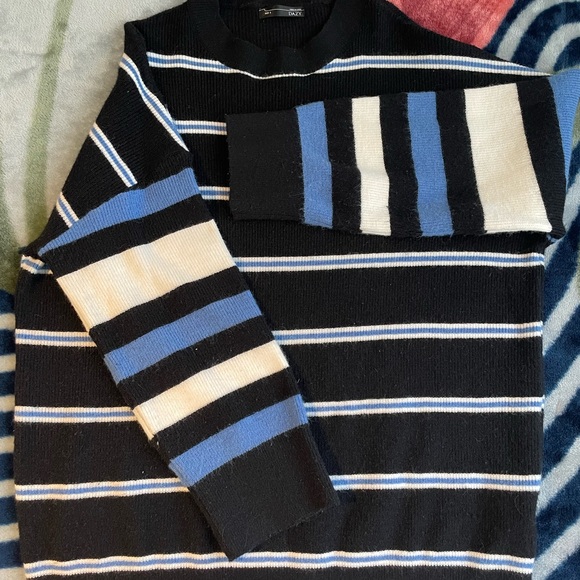 S Striped Drop Shoulder Oversized Sweater - Picture 3 of 3